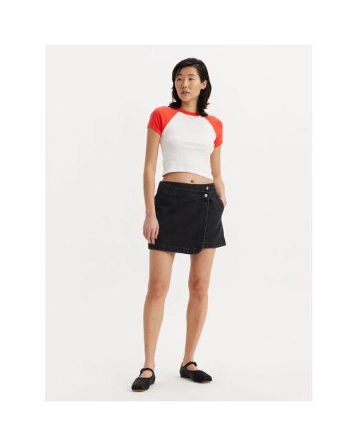 Levi's Black Open Mind Wrap Skirt
