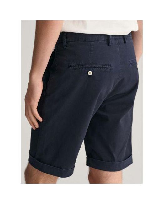 Gant Blue Marine Regular Fit Sunfaded Short for men