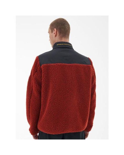 Barbour Red Iron Ore Tech Fleece for men