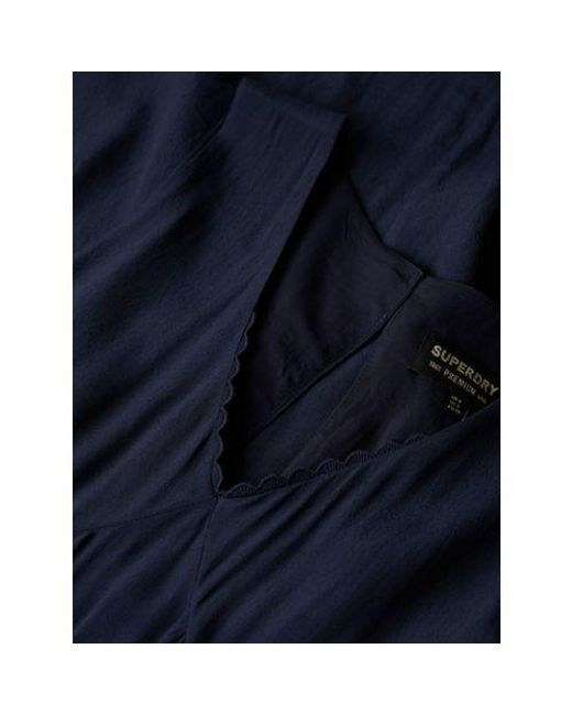 Superdry Blue Eclipse Volume Sleeveless Dress