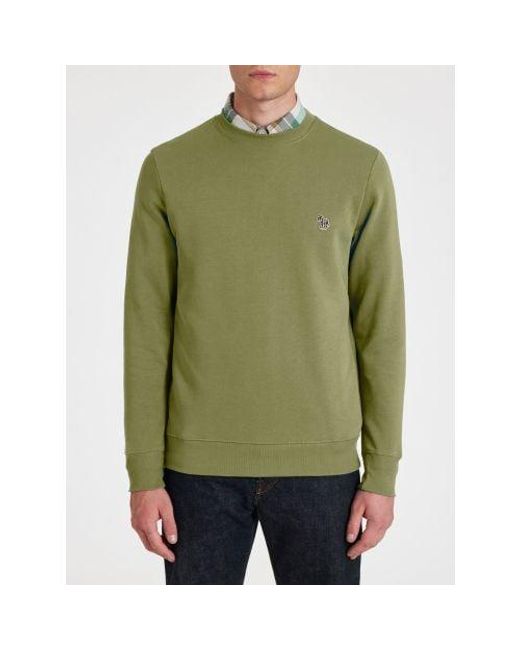 Paul Smith Green Regular Fit Zebra Sweatshirt for men