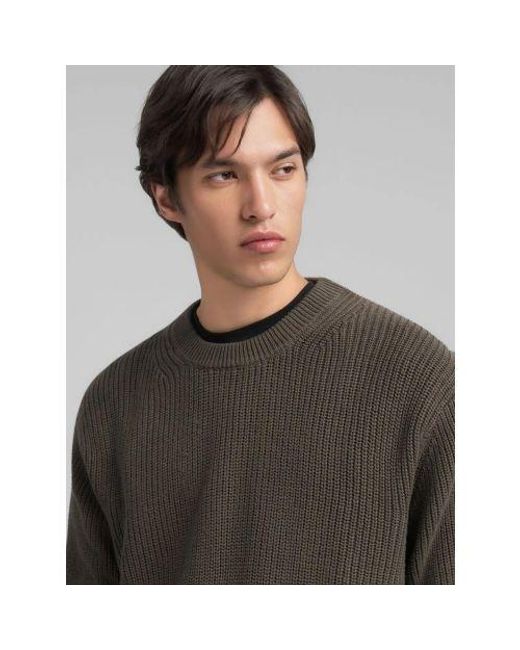 Replay Gray Mud Regular Fit Sweatshirt for men
