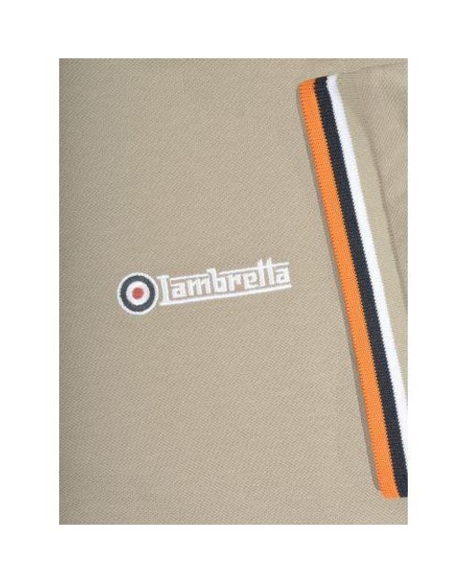 Lambretta Natural Cashew Triple Tipped Polo Shirt for men