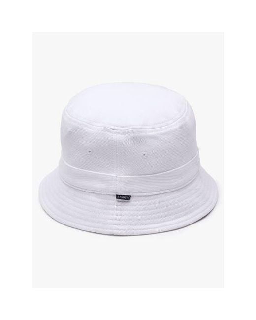 Lacoste Yellow Organic Cotton Bucket Hat for men