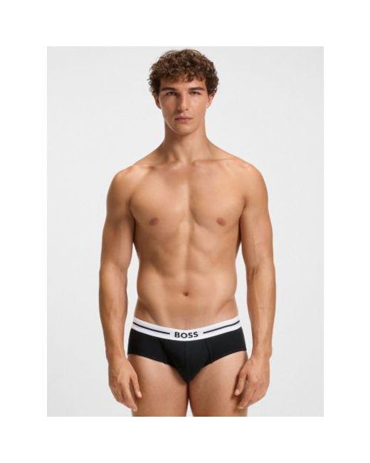Boss Black Assorted 3-Pack Bold Design Brief for men
