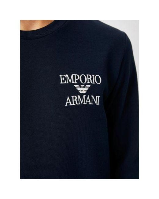 Emporio Armani Blue Marine Logo Tracksuit Set for men