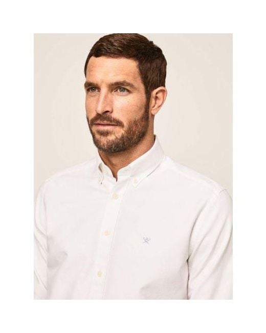 Hackett White Washed Oxford Shirt for men