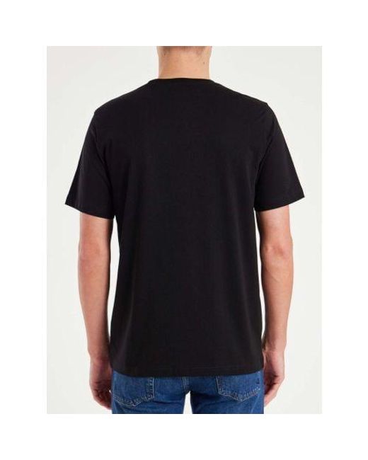 Paul Smith Black Regular Fit Faces T-Shirt for men