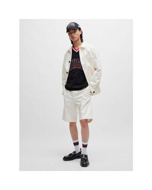 HUGO Black Open Darik241 Regular Slim Leg Short for men