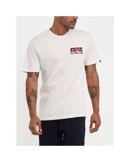 Deus Ex Machina White Vintage Pushstart T-Shirt for men