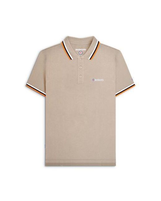 Lambretta Natural Cashew Triple Tipped Polo Shirt for men