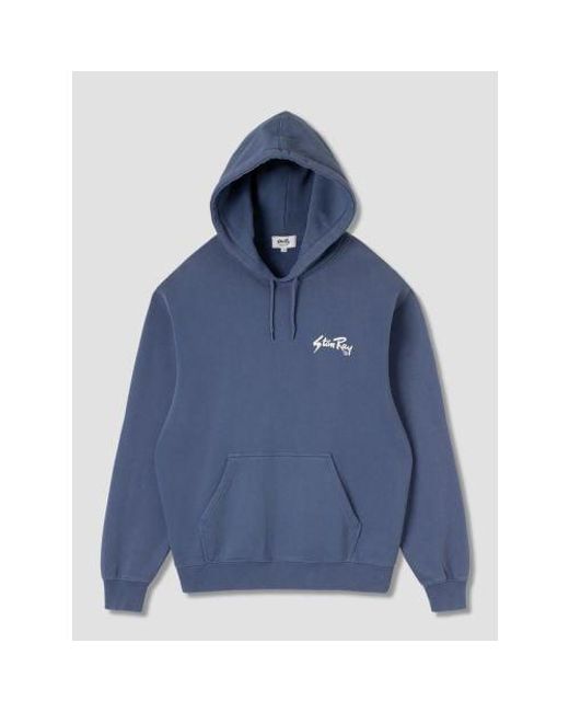 Stan Ray Blue Battle Natural Print Stan Og Hoodie for men