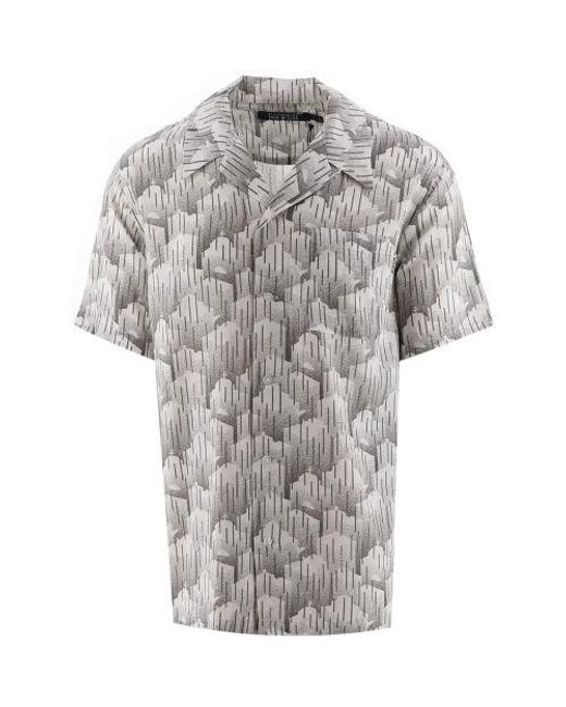BBCICECREAM Gray City Rain Camp Collar Shirt for men