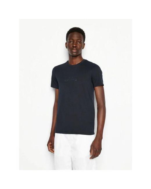 Armani Exchange Blue Regular Fit T-Shirt for men