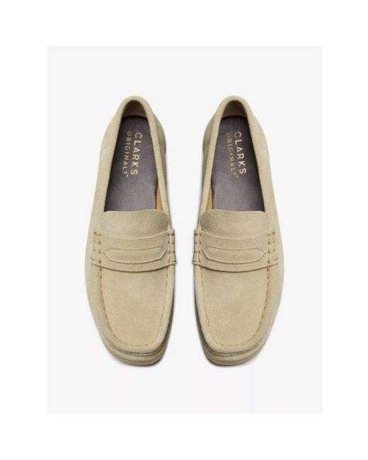 Clarks Natural Maple Suede Wallabee Loafer