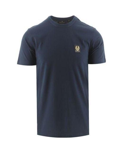 Belstaff Blue Dark Ink Cotton Jersey T-Shirt for men