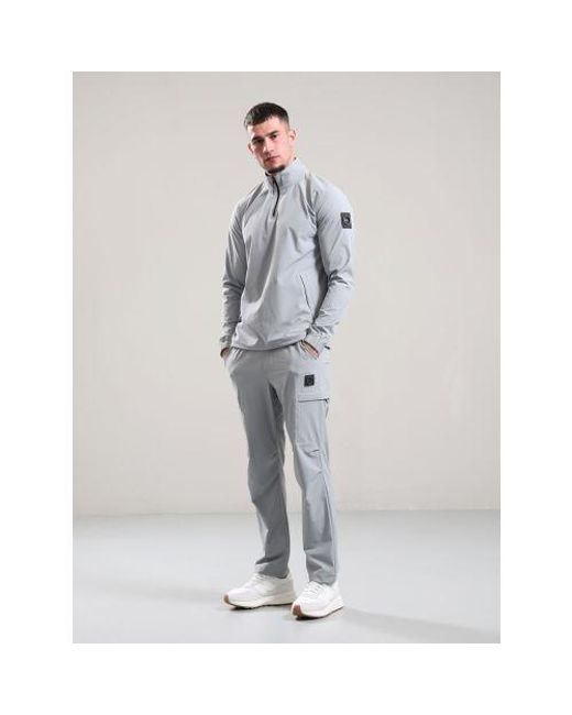 Marshall Artist Gray Monument Lennox Quarter Zip Track Top for men