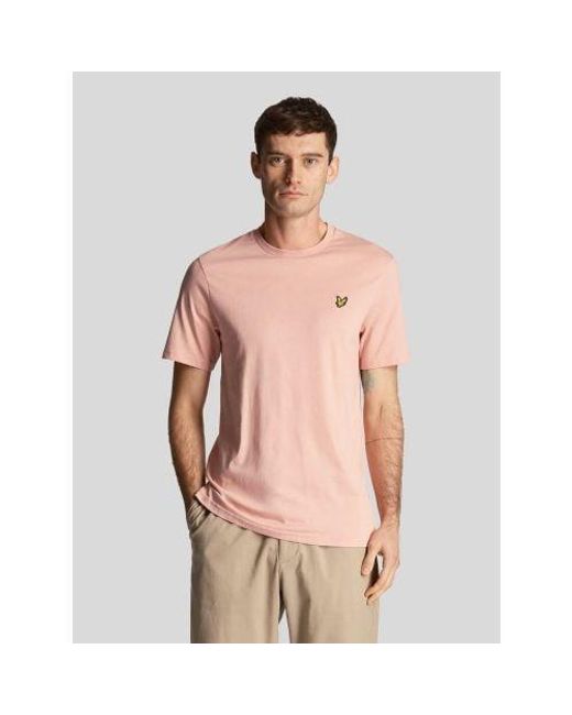 Lyle & Scott Pink Palm Plain T-Shirt for men