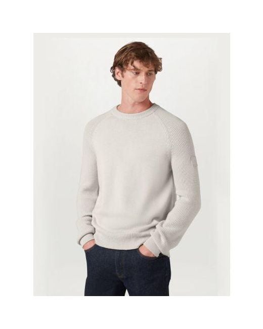Belstaff Gray Birch Aspect Crewneck Jumper for men