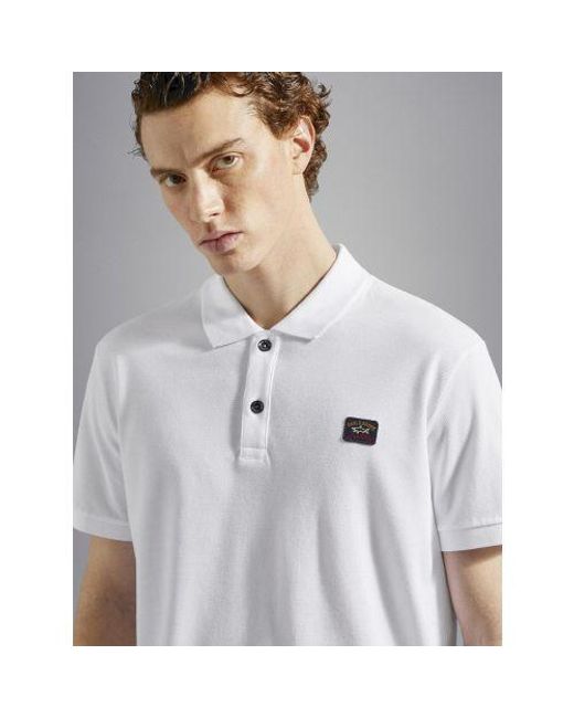 Paul & Shark Gray Knitted Cotton Webbing Polo Shirt for men
