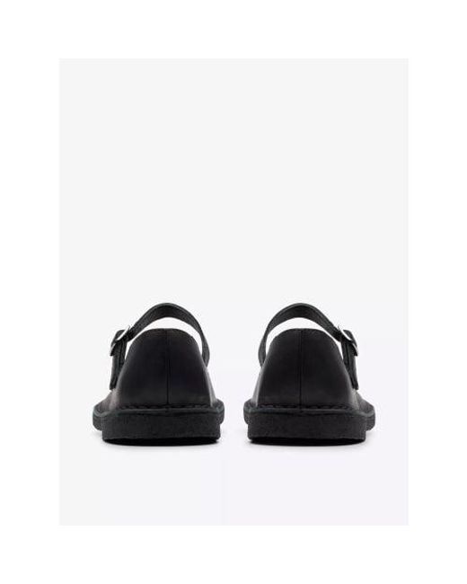 Clarks Black Leather Desert Jane Shoe
