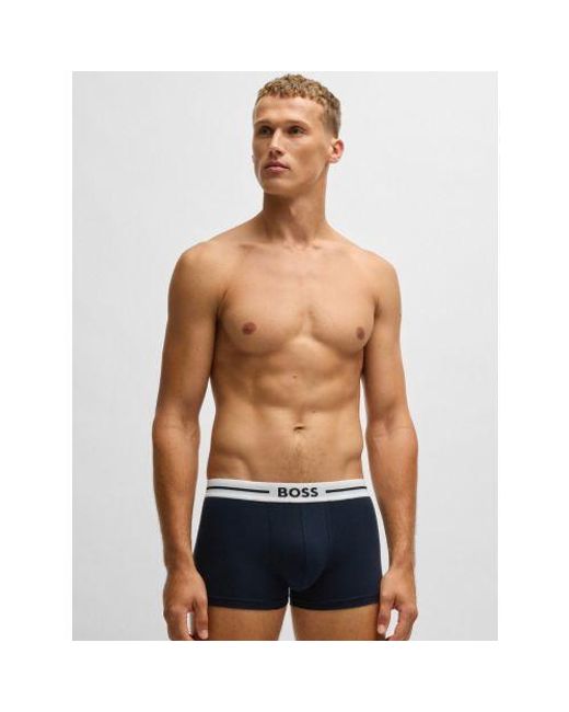 Boss Blue Assorted 3-Pack Bold Design Trunk for men