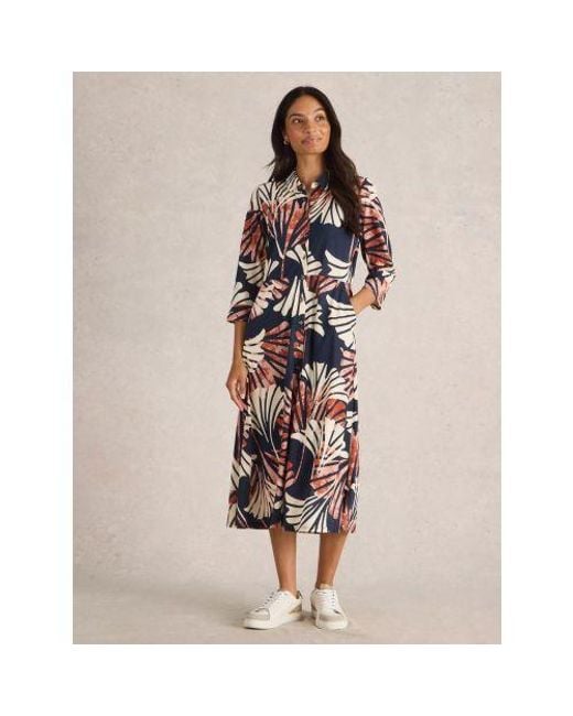White Stuff Blue Multicolour Rua Jersey Dress
