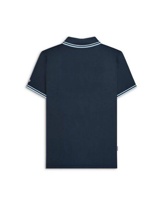 Lambretta Blue Twin Tipped Polo Shirt for men