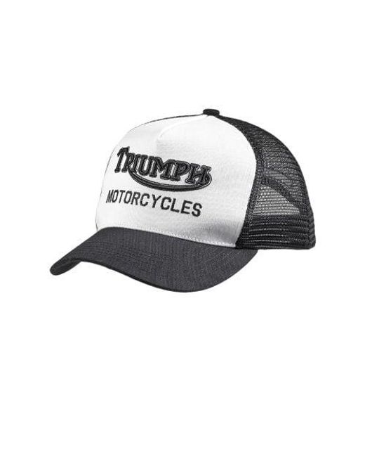 Triumph Black Bone Oil Trucker Embroidered Motorcycles Cap for men