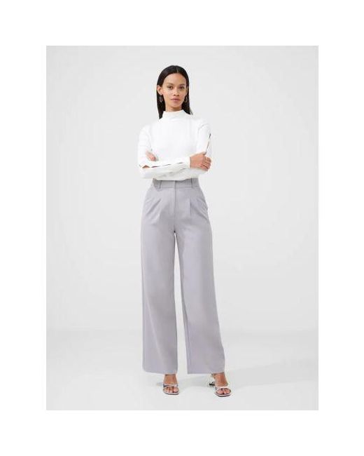 French Connection Gray Alloy Echo Crepe Trouser