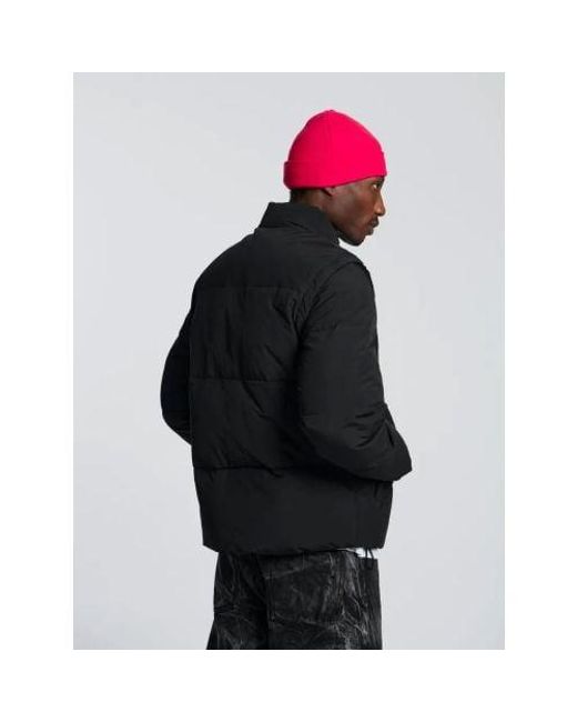 Edwin Black Detachable Sleeves Puffer Jacket for men