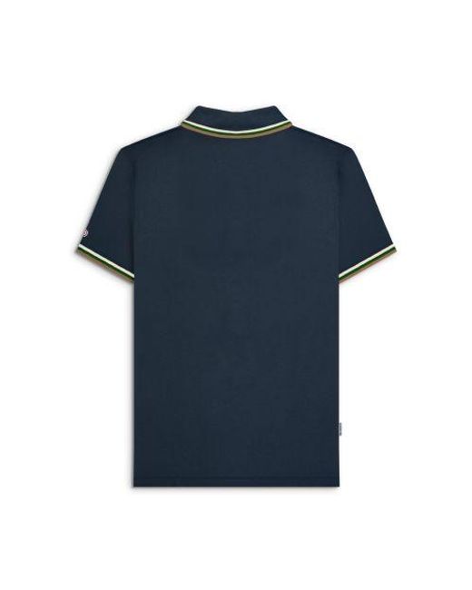 Lambretta Blue Triple Tipped Polo Shirt for men