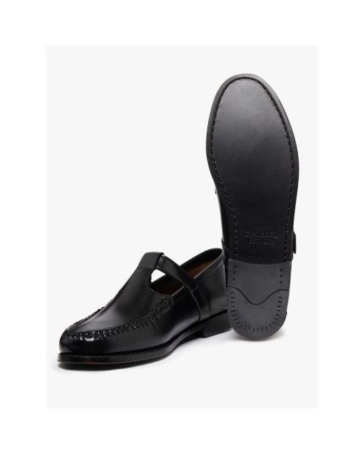 G.H.BASS Black Leather Weejun Mary Jane Shoe