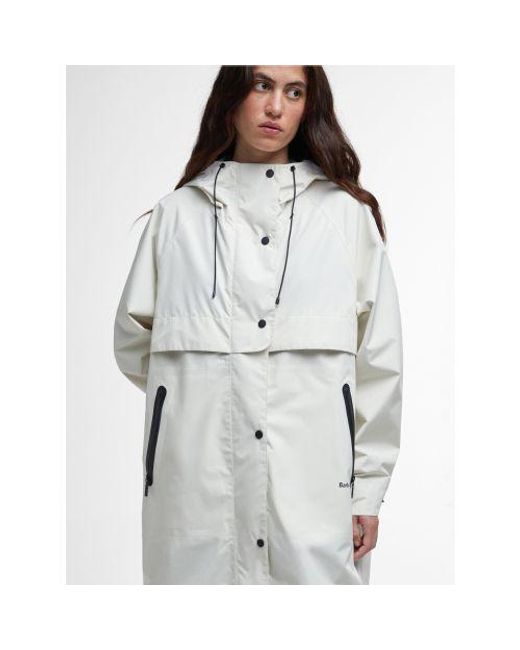 Barbour White Jayla Waterproof Parka