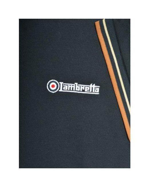 Lambretta Blue Twin Tipped Polo Shirt for men