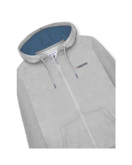 Lambretta Gray Dark Full Zip Hoodie for men