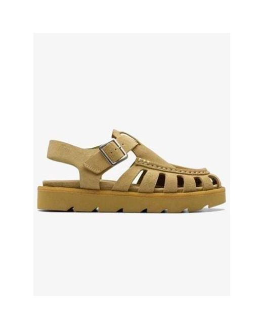 Clarks Metallic Dark Maple Suede Meare Buckle Sandal