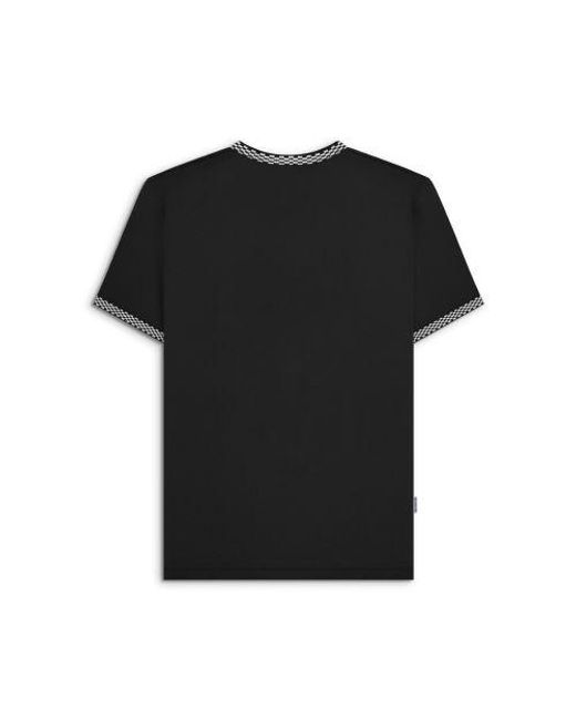 Lambretta Black Two Tone Ringer T-Shirt for men