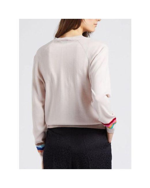 Paul Smith White Off- Knitted Button Fasten Cardigan