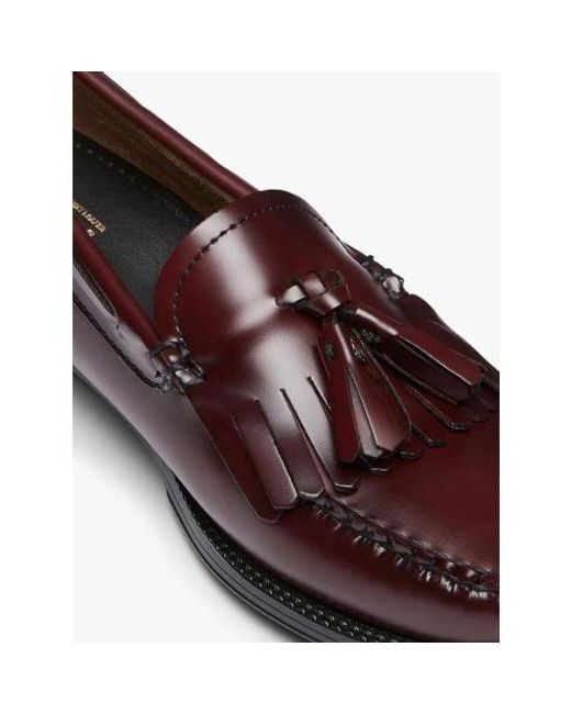 G.H.BASS Brown Wine Leather Weejun Ii Esther Kiltie Loafer