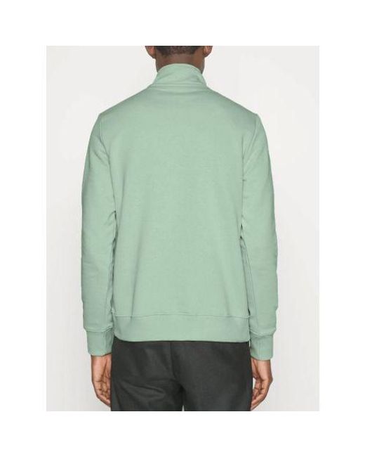 Paul Smith Green Pastel Regular Fit Half Zip Sweatshirt for men