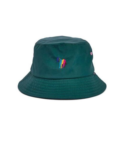 Paul Smith Green Broad Zebra Bucket Hat for men