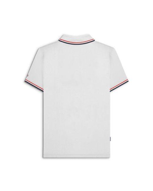 Lambretta White Twin Tipped Polo Shirt for men