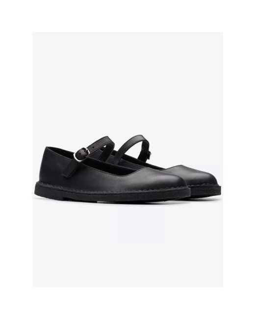 Clarks Black Leather Desert Jane Shoe