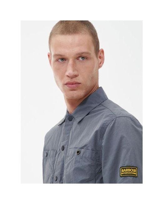 Barbour Blue Slate Cadwell Overshirt for men