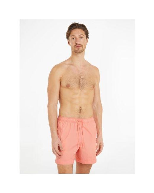 Tommy Hilfiger Orange Summer Peach Drawstring Swim Short for men