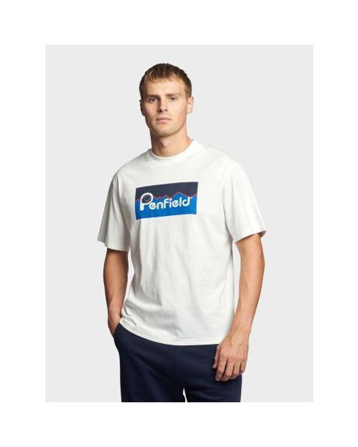 Penfield Blue Bright Original Logo T-Shirt for men