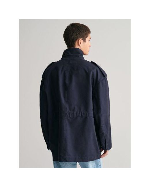 Gant Blue Evening Cotton Field Jacket for men