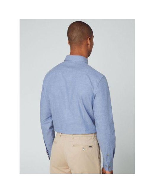 Hackett Blue Multi Trim Flannel Shirt for men