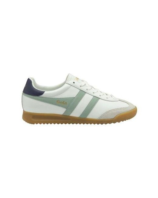 Gola Green Surf Plum Torpedo Leather Trainer